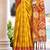 yellow woven design zari silk blend pochampally saree