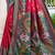 red woven design zari silk blend pochampally saree