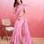 pink ombre pure cotton banarasi saree