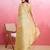yellow woven design pure cotton banarasi saree