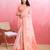 peach ombre pure cotton designer banarasi saree