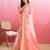 peach ombre pure cotton designer banarasi saree