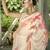 cream floral printed saree with tassels