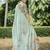 sea_green floral satin banarasi saree