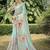 sea_green floral satin banarasi saree