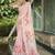 peach floral printed saree