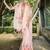 peach floral printed saree