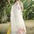 cream floral printed satin saree