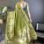 green woven design zari paithani saree with unstitched blouse piece