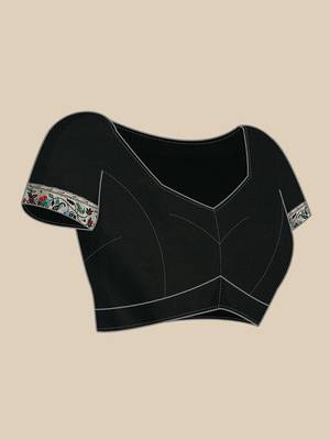 black woven design zari paithani saree 5