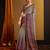 brown floral zari saree