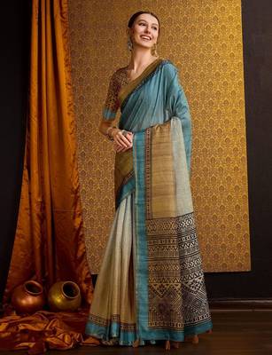 sea_green floral saree 2