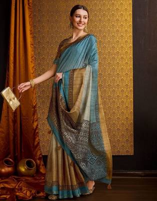 sea_green floral saree 4