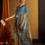 sea_green floral saree