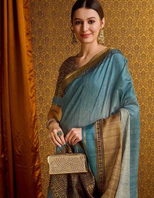 sea_green floral saree 5