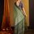 green floral zari ready to wear saree