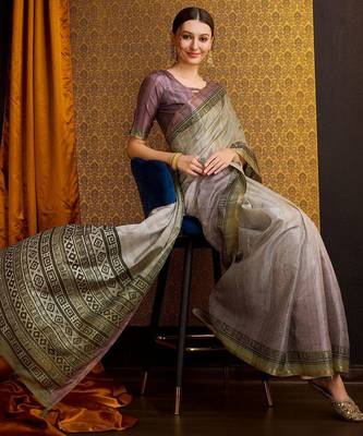 green floral zari ready to wear saree 4
