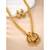 gold-plated stone-studded & beaded jewellery set
