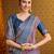 grey floral printed saree