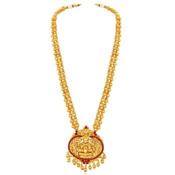 gold-plated stone-studded & beaded jewellery set 4
