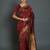 maroon maroon & beige ethnic motifs zari silk blend banarasi saree