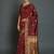 maroon maroon & beige ethnic motifs zari silk blend banarasi saree
