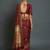 maroon maroon & beige ethnic motifs zari silk blend banarasi saree
