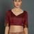 maroon maroon & beige ethnic motifs zari silk blend banarasi saree