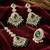 gold-plated kundan maang tika and earrings