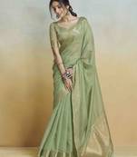 sea_green woven design zari saree