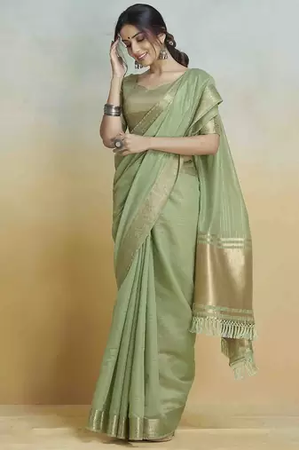 sea_green woven design zari saree
