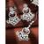 silver-plated crystal-studded & beaded jewellery set with maangtikka