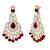 gold-plated antique kundan maang tika and earrings