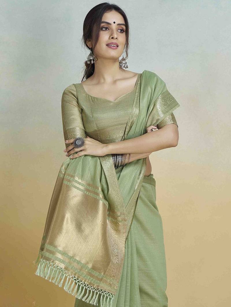 sea_green woven design zari saree