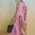 pink woven design zari saree