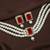 white & maroon gold-plated stone studded handcrafted jewellery set