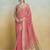 pink woven design zari saree
