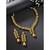 gold plated champagne crystal studded handcrafted jewellery set