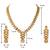 gold plated champagne crystal studded handcrafted jewellery set