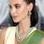 gold plated & mint green crystal jewellery set