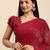 red floral sequinned silk chiffon saree