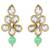 gold plated & mint green crystal jewellery set