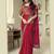 pink embellished pink & gold-toned poly georgette saree with jacket with heavy work blouse