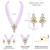 gold-plated crystal-studded & beaded jewellery set