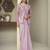pink pink embroidered georgette saree
