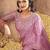 pink embroidered poly georgette saree