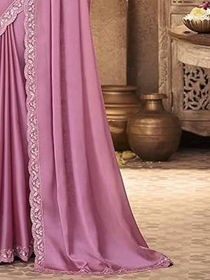 pink embroidered poly georgette saree 5
