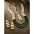 gold plated kundan pearl stone studded jewellery set