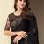 black embellished black embroidered poly georgette heavy work saree
