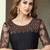 black embellished black embroidered poly georgette heavy work saree